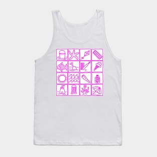 Summer time at the beach in hot pink neon colours. Tank Top